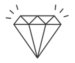 Outline of a diamond